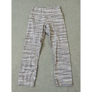 Lululemon Womens Leggings Size 6 Align Crop Cross Waist Activewear Gray Gym Lift